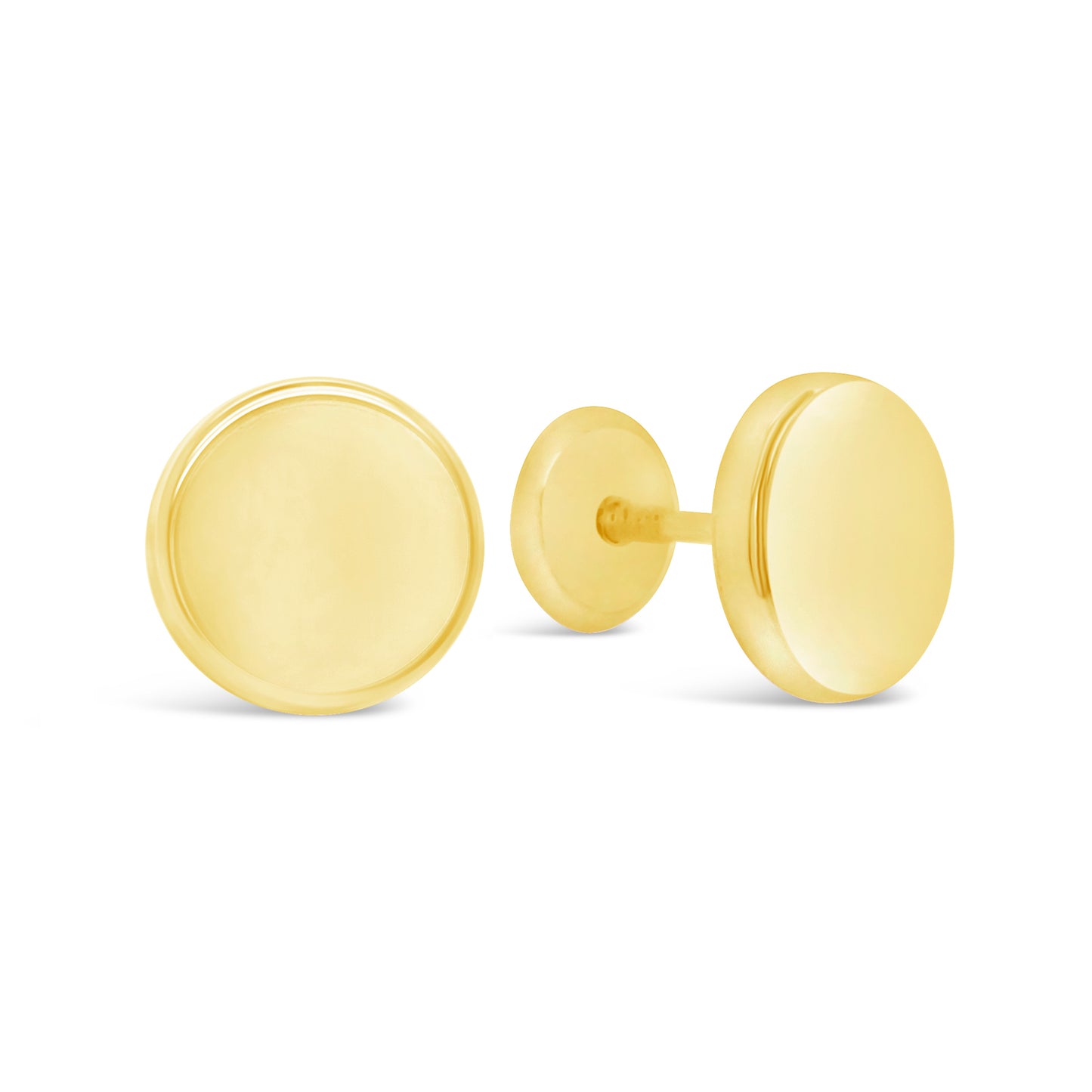 6MM Flat Button Stud Earrings - SHOPKURY.COM