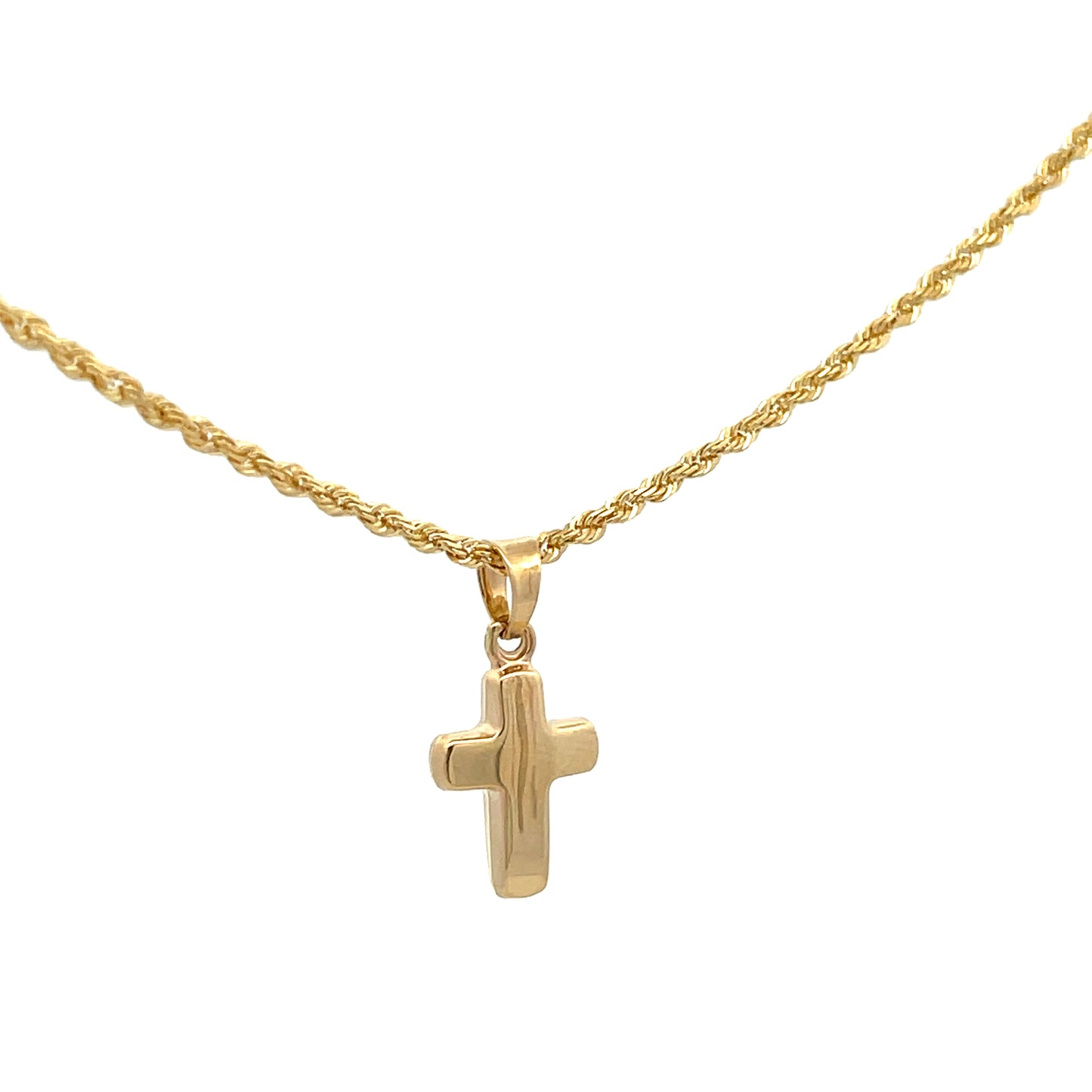 12MM Puff Cross Pendant - SHOPKURY.COM