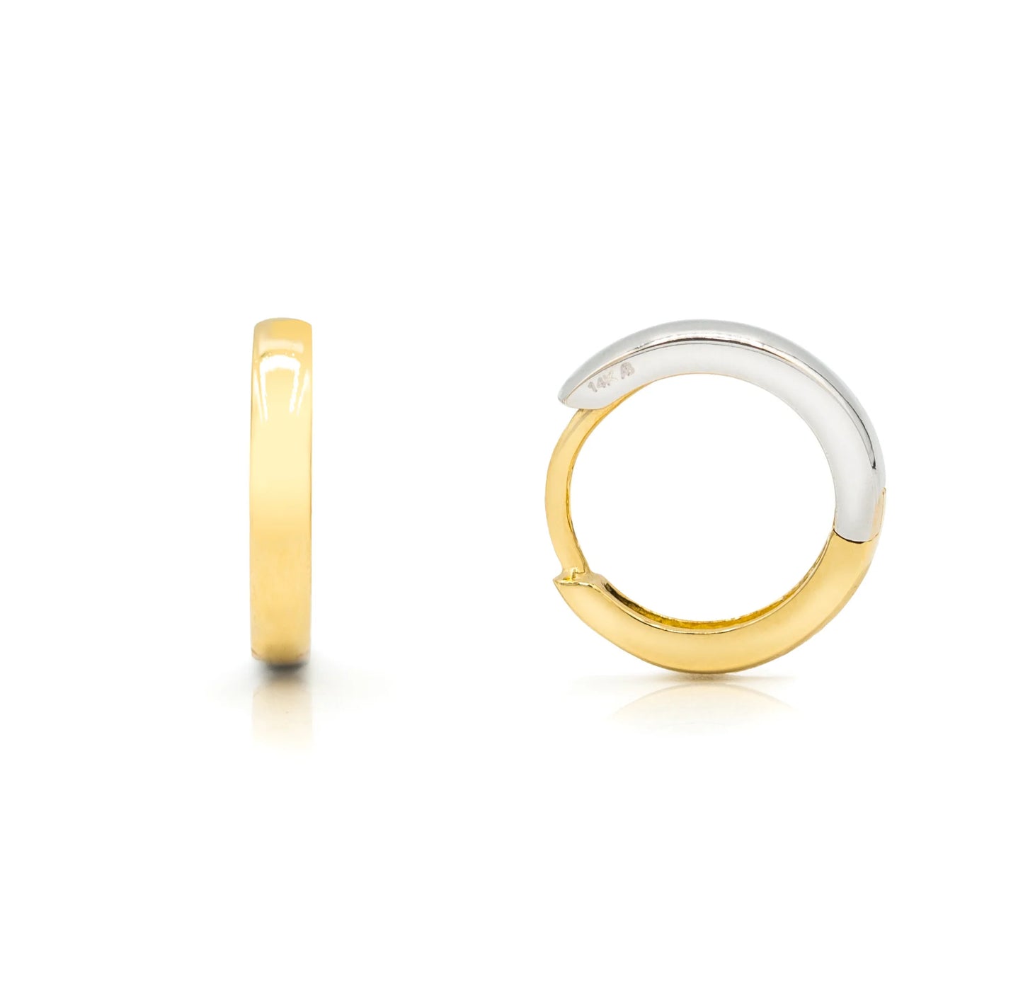 12MM Reversible Huggie Earrings - SHOPKURY.COM
