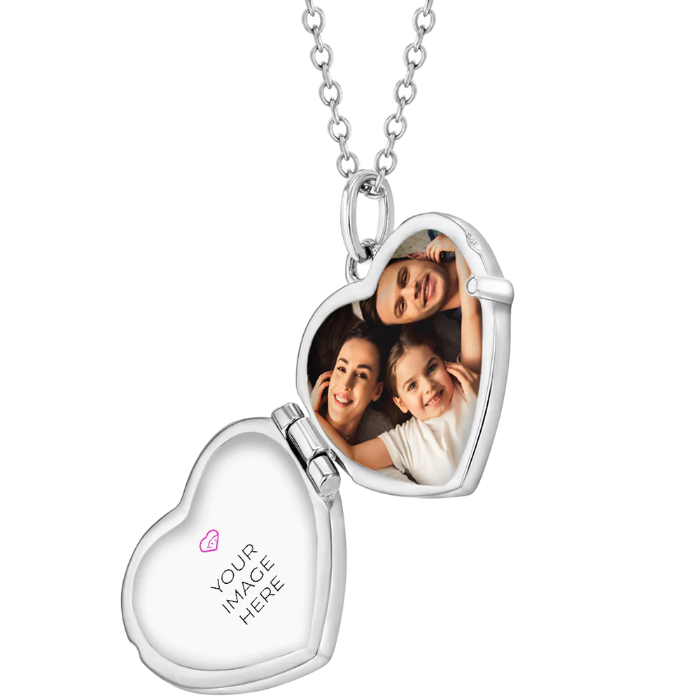 Heart Shaped Photo Locket Necklace - SHOPKURY.COM