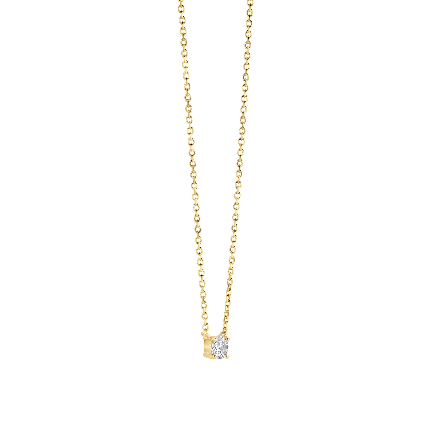 Solitaire Elegance Golden Necklace - SHOPKURY.COM