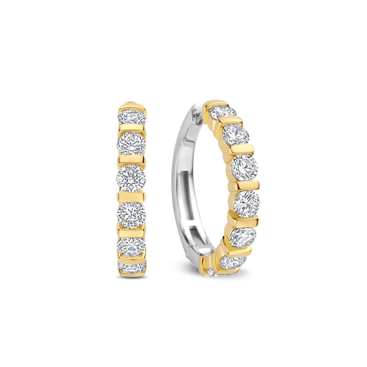 Sequence Golden Huggie Earrings 25.5MM by TI SENTO