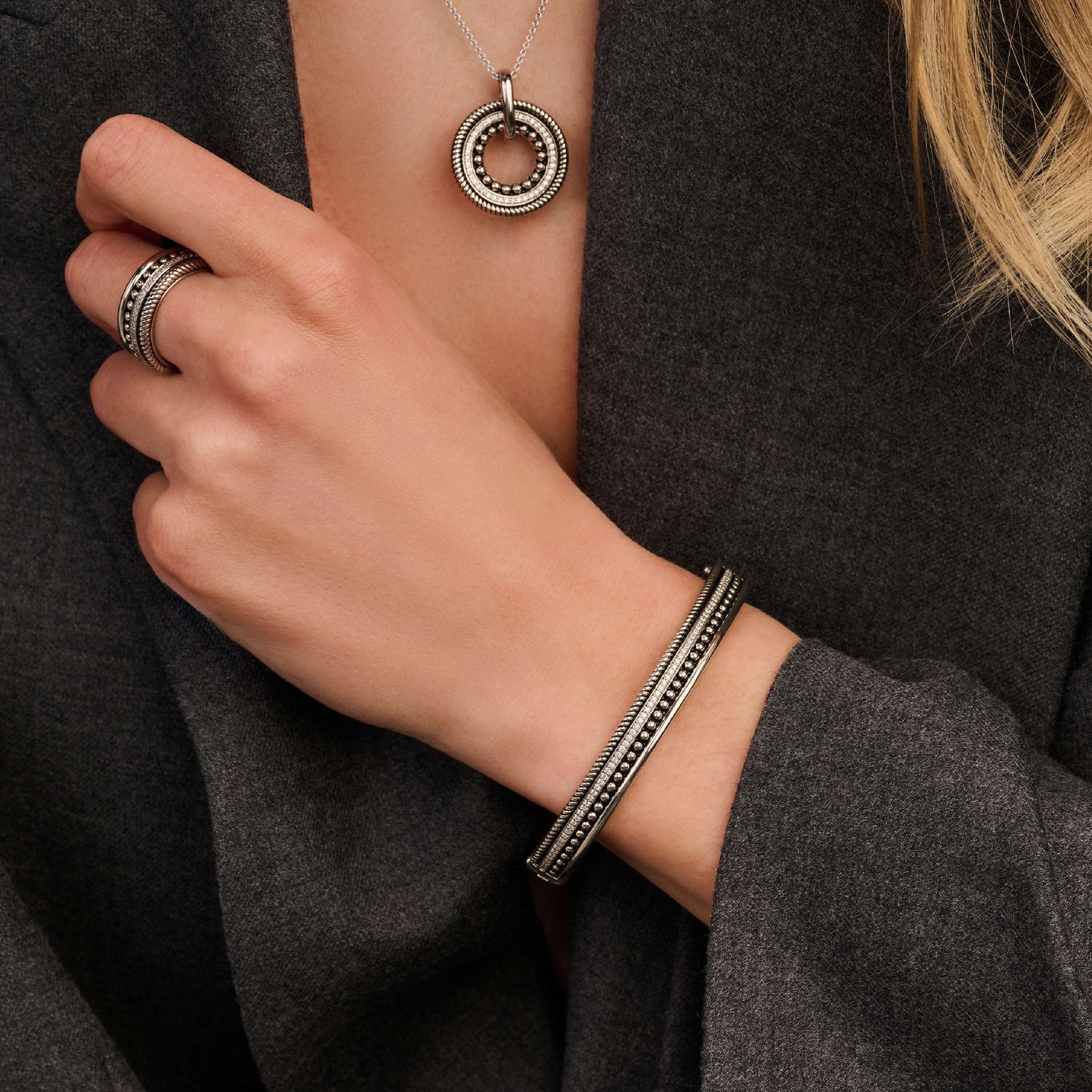Pretty Patterns Bangle Bracelet by TI SENTO