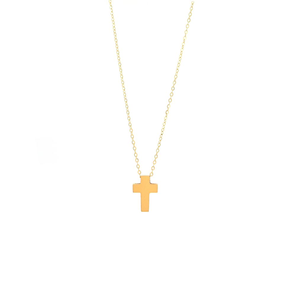 Gold Cross Necklace 14K by KURY COLLECTION