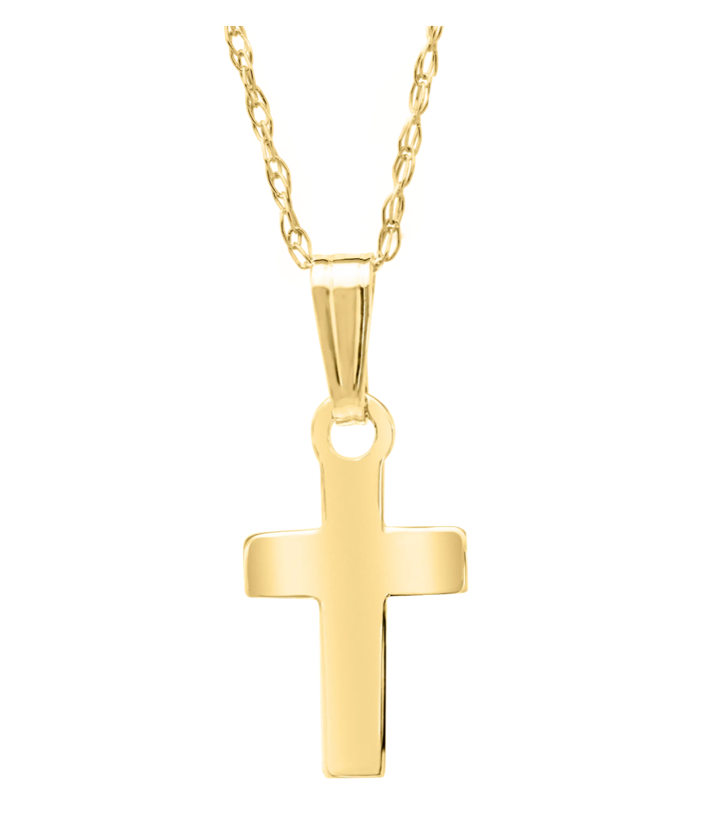 Smooth Cross Kids Necklace by KIDDIE 4 KIDS