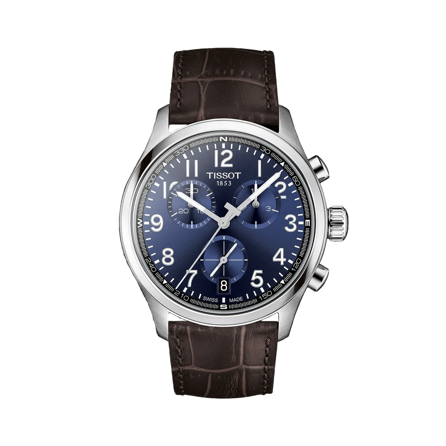 Chrono L 42mm Watch with Brown Leather Strap by TISSOT