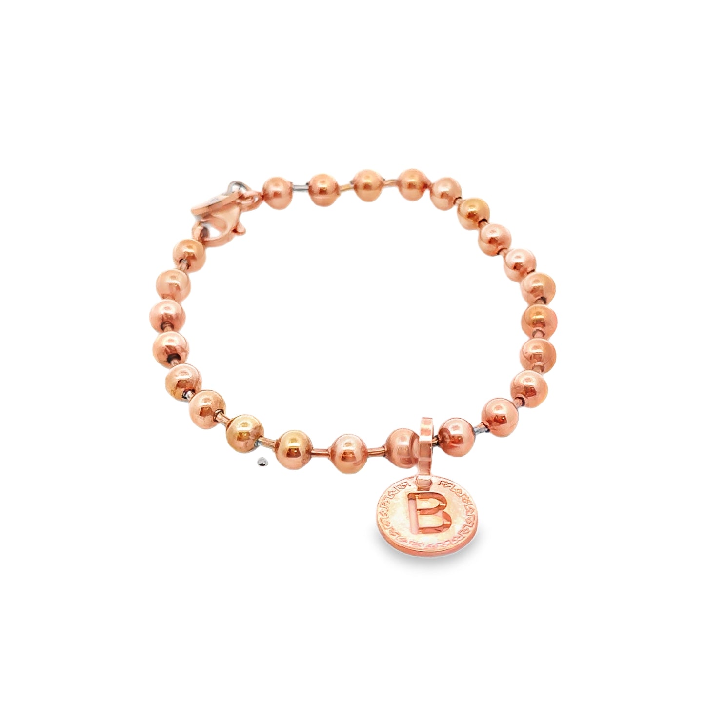Rose Gold Plated Initial Letter B - SHOPKURY.COM