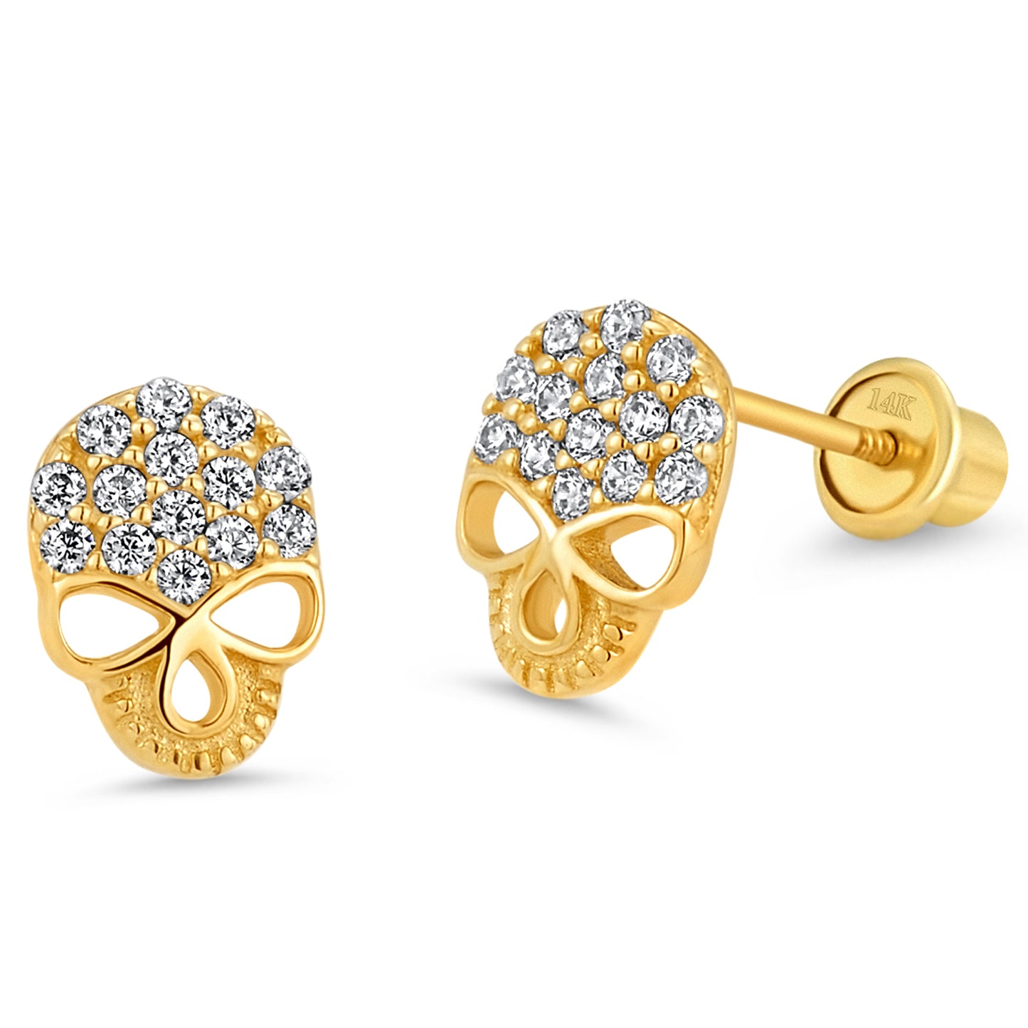 Sparkling Skull Stud Earrings - SHOPKURY.COM