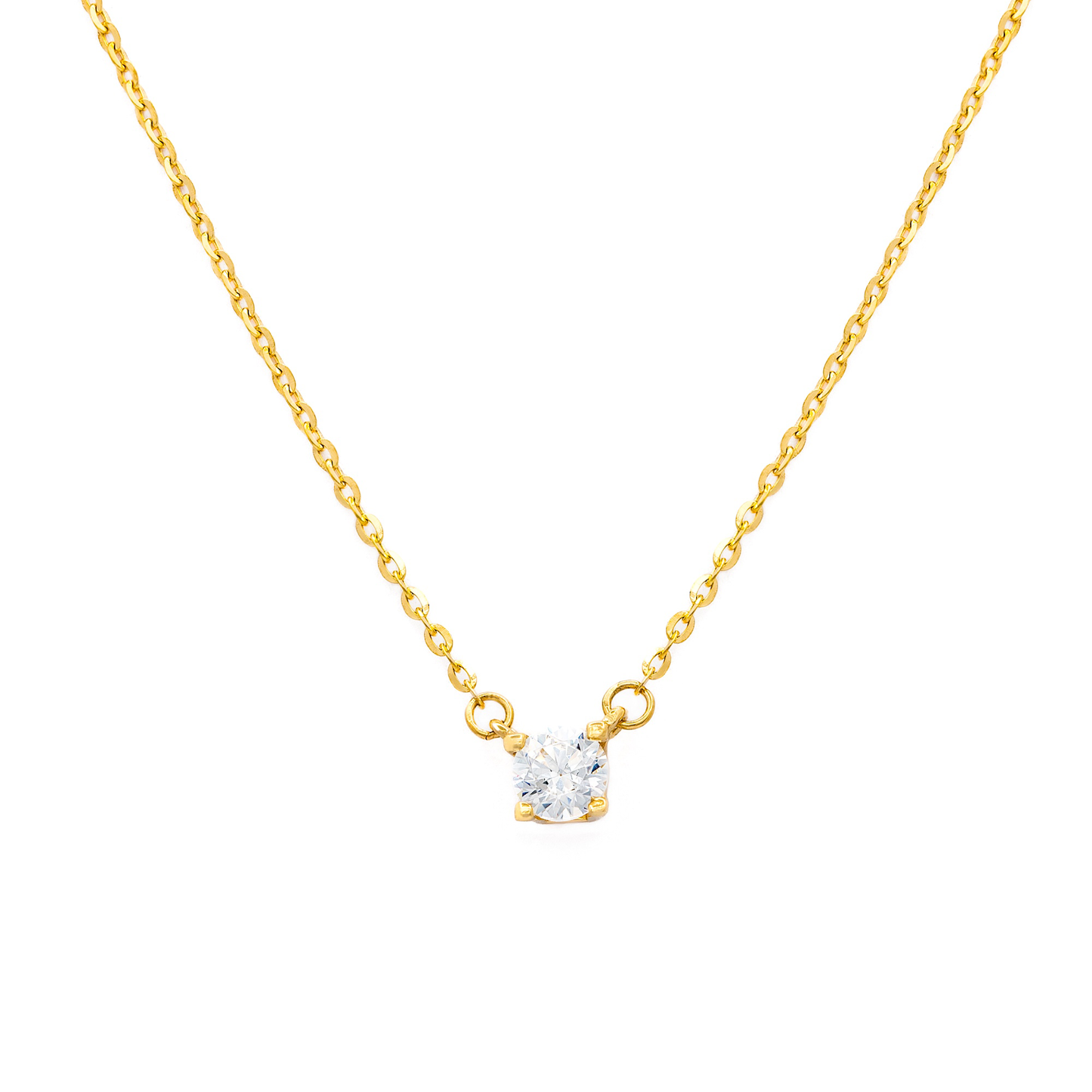 Zirconia Solitaire Necklace by KURY COLLECTION