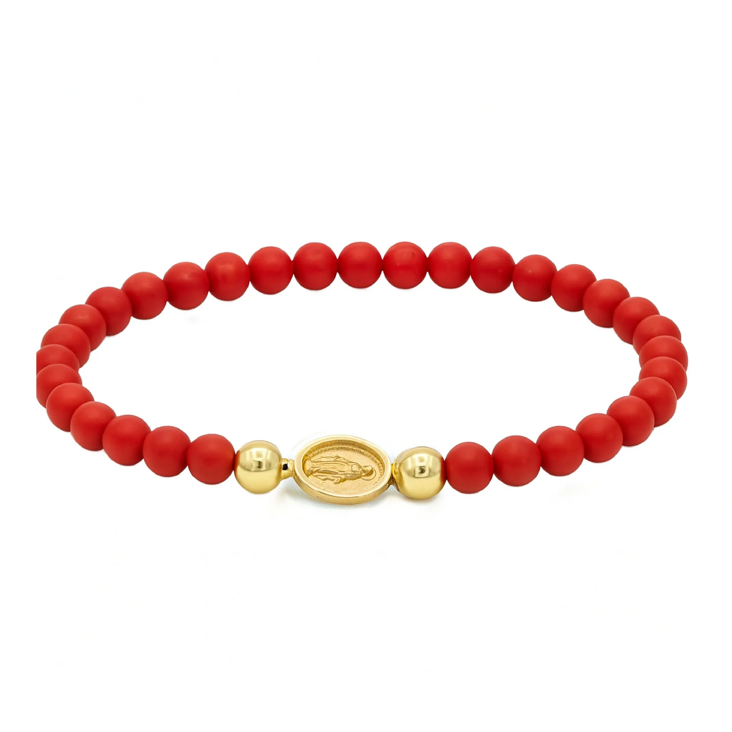Milagrosa Coral Bead Bracelet - SHOPKURY.COM