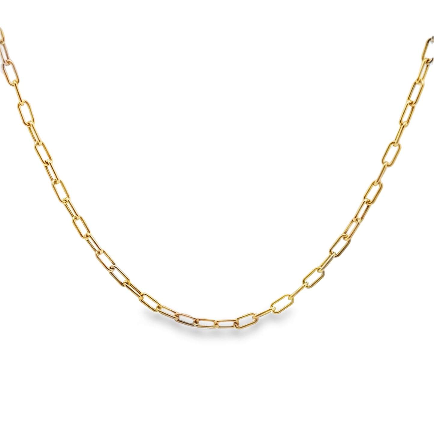Paperclip Hollow 8X3.5MM Chain - 18 inches - SHOPKURY.COM