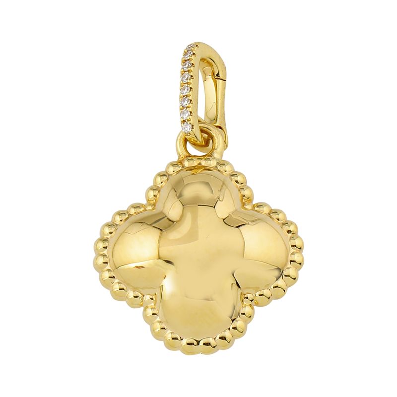 Clover Puff Diamond Pendant - SHOPKURY.COM