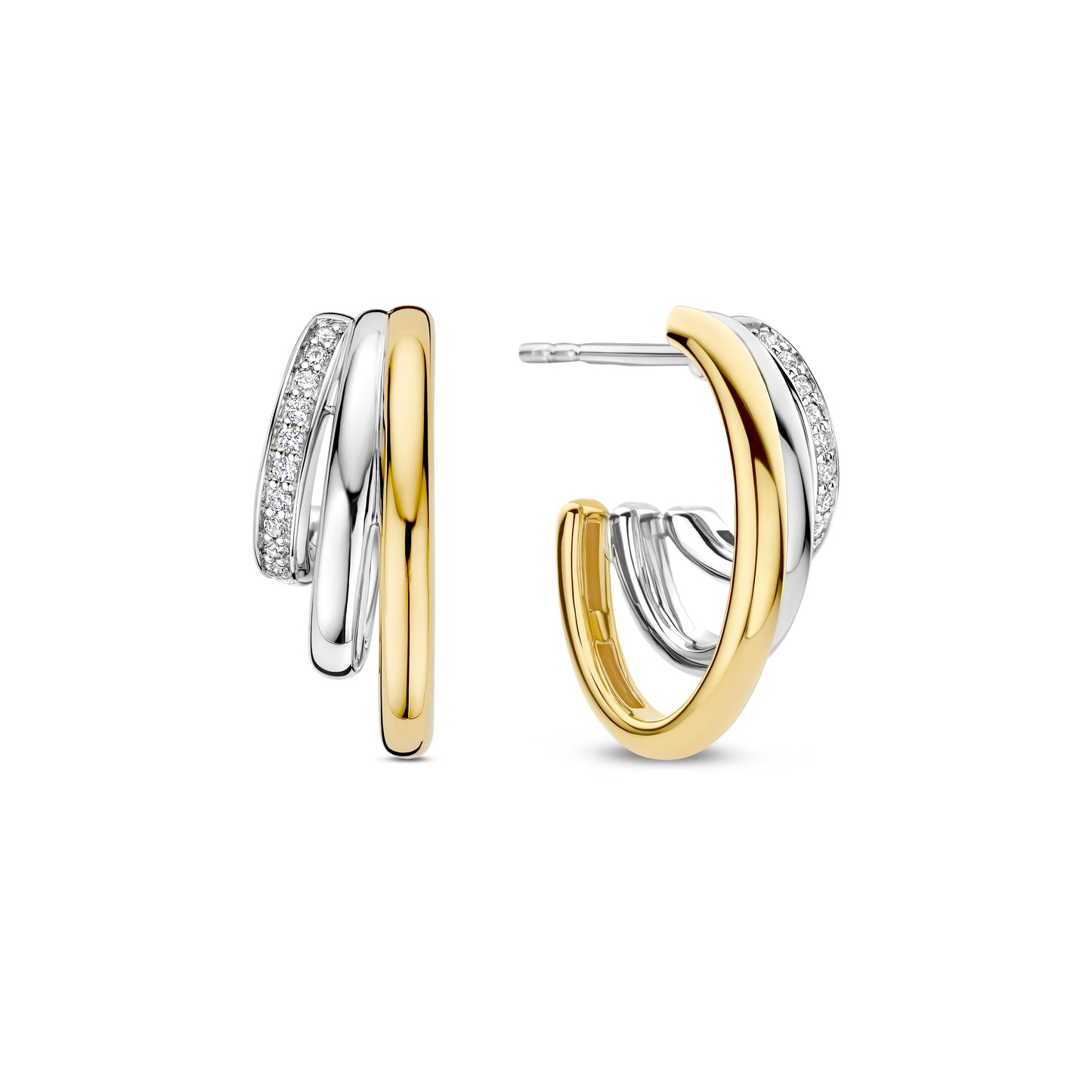 Triple Huggie Trilogy Earrings by TI SENTO