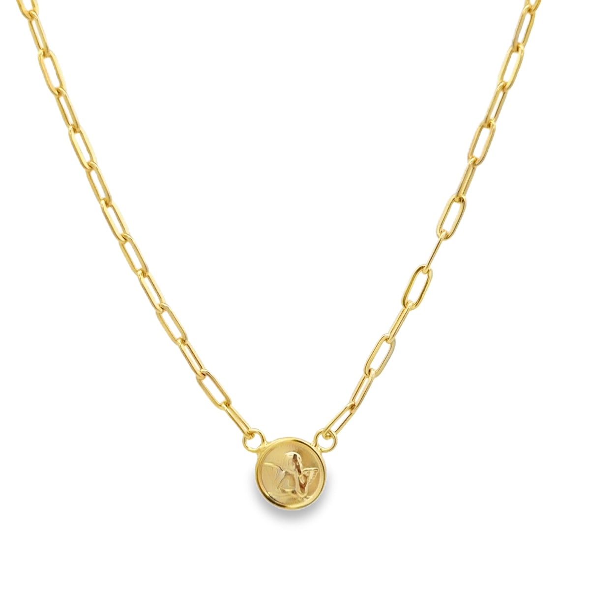 Guardian Angel Paperclip Kids Necklace by KURY COLLECTION