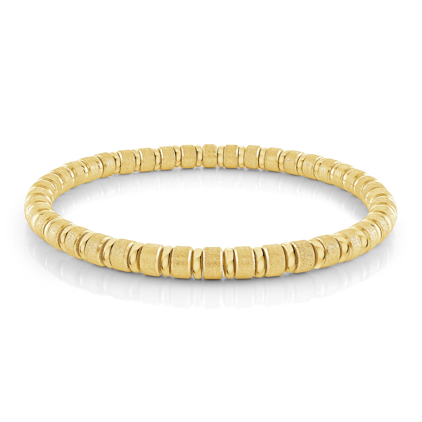 Yellow Satin Steel Mini Bead Bracelet - SHOPKURY.COM