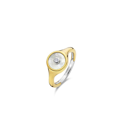 Celestial Mother Pearl Round Ring - SHOPKURY.COM