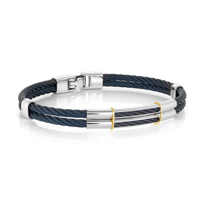 Blue Steel 18K Wire Bracelet - SHOPKURY.COM