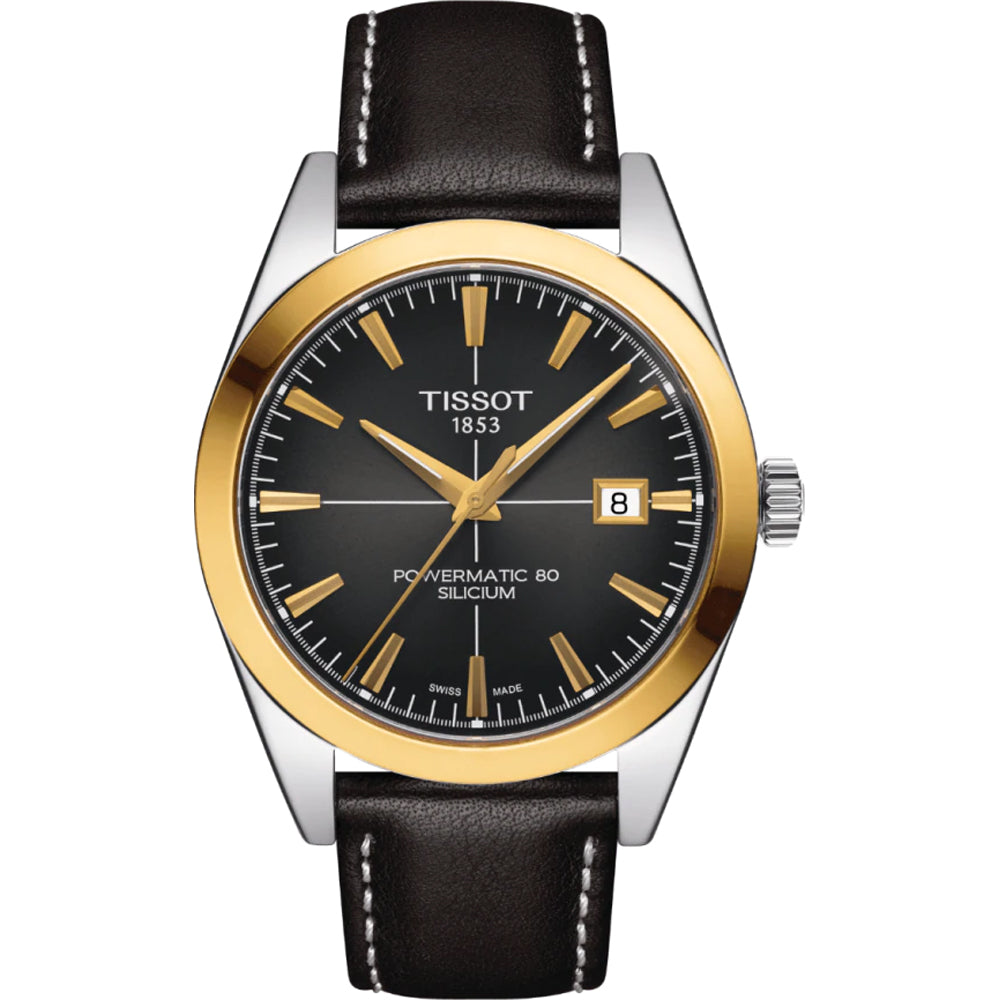 Gentleman Powermatic Black Dial and Strap 40MM Watch - SHOPKURY.COM