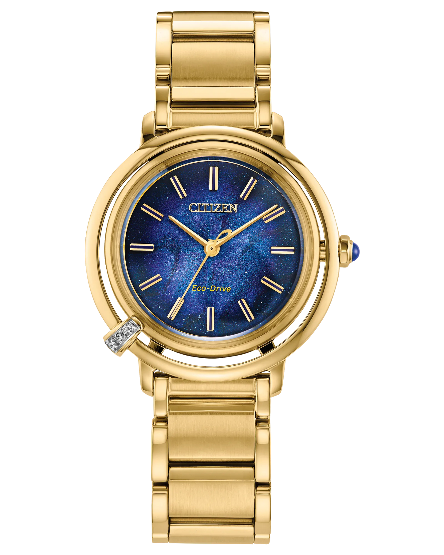 Lady Arcly Gold and Blue Dial Watch by CITIZEN