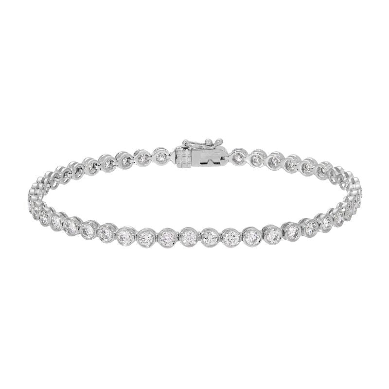 .76CT Diamond Bezel Set Tennis Bracelet - SHOPKURY.COM