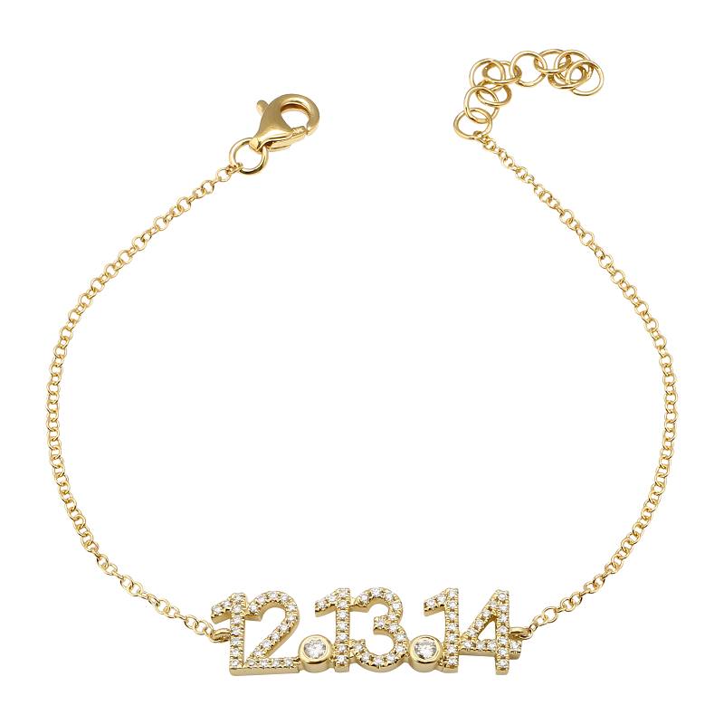 Custom Diamond Date Bracelet by KURY COLLECTION