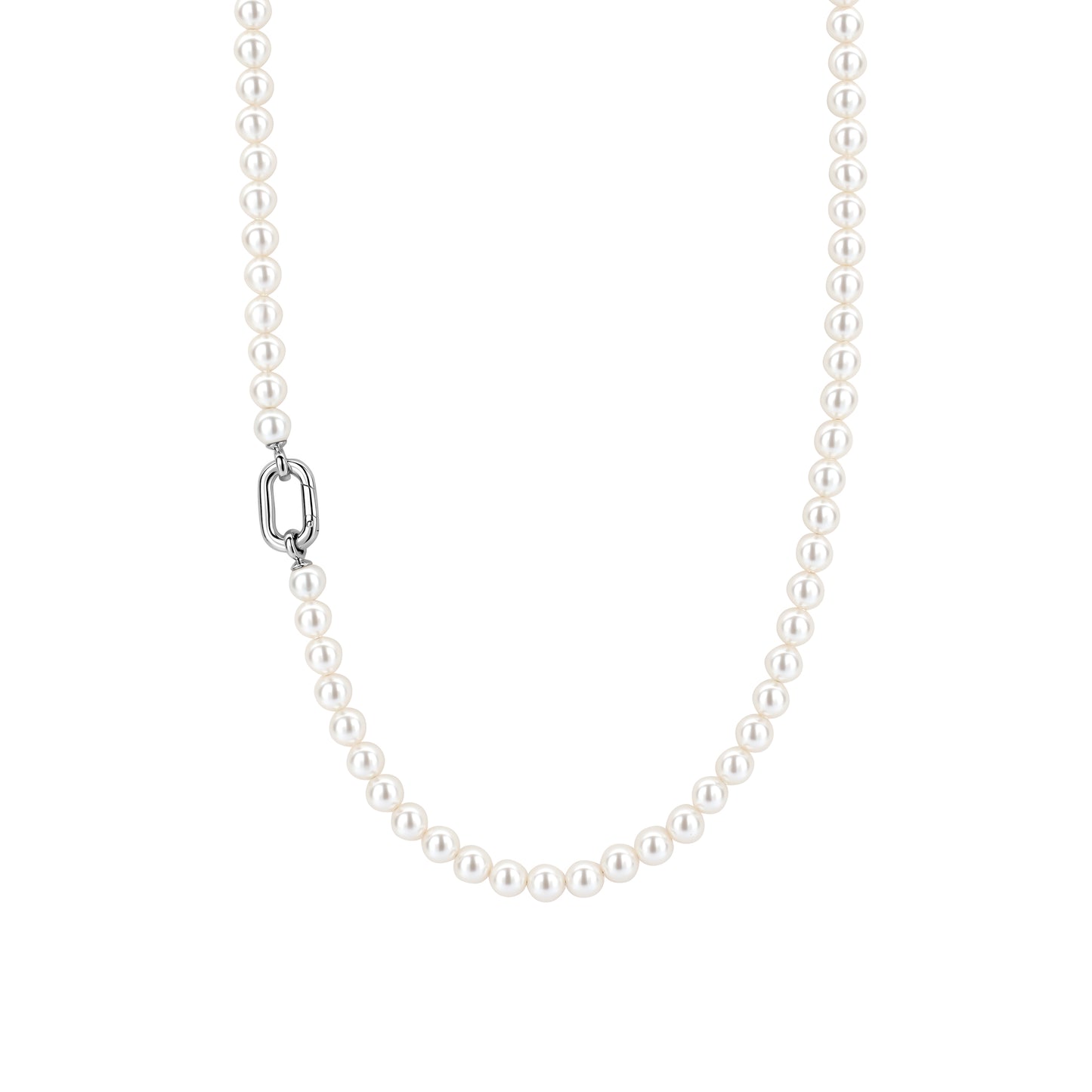 Pearl Silver Clasp Necklace - SHOPKURY.COM