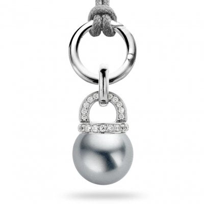 Grey Pearl Carrier Necklace - SHOPKURY.COM