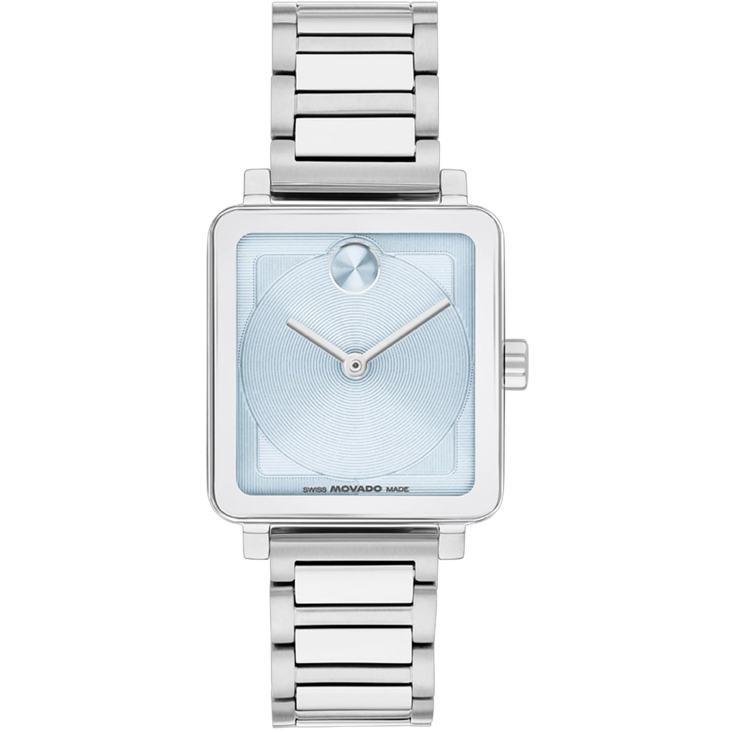 Bold Rectangular Steel/Blue 28MM Watch - SHOPKURY.COM