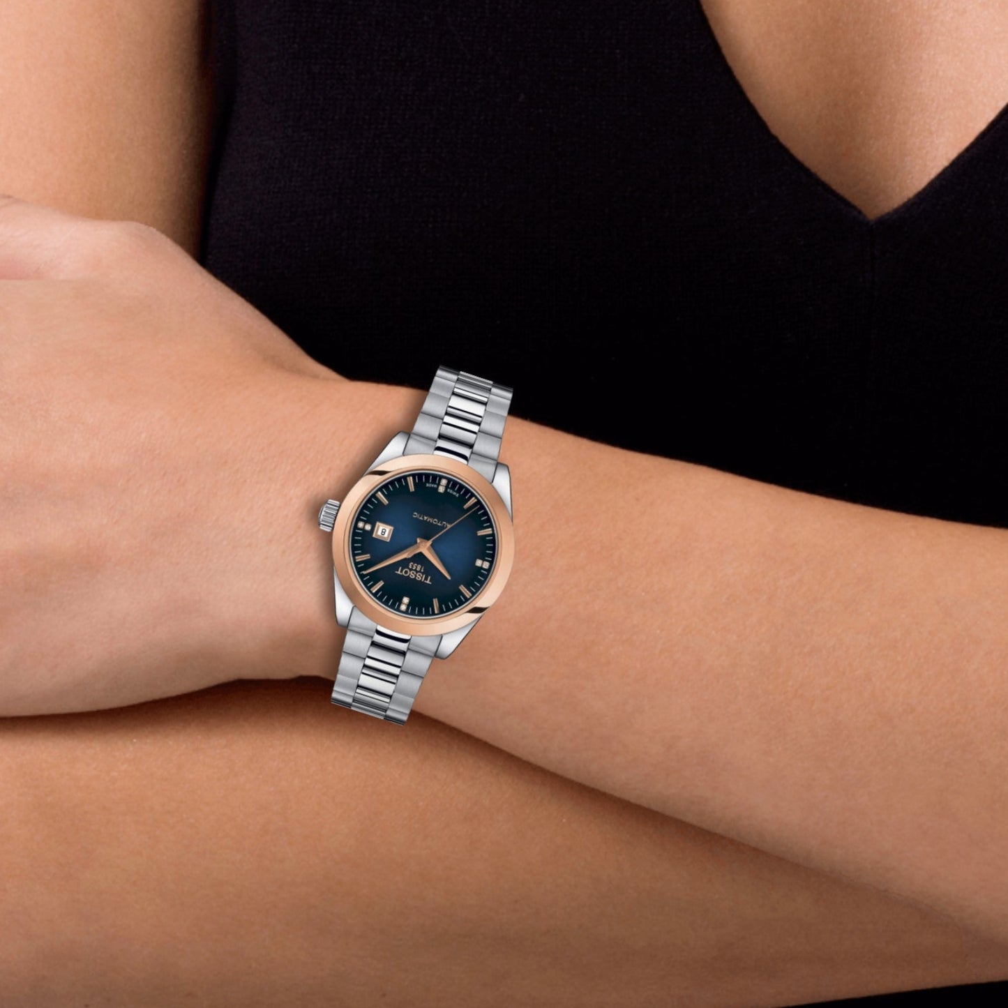 My Lady Automatic 29mm Gold Bezel Watch by TISSOT
