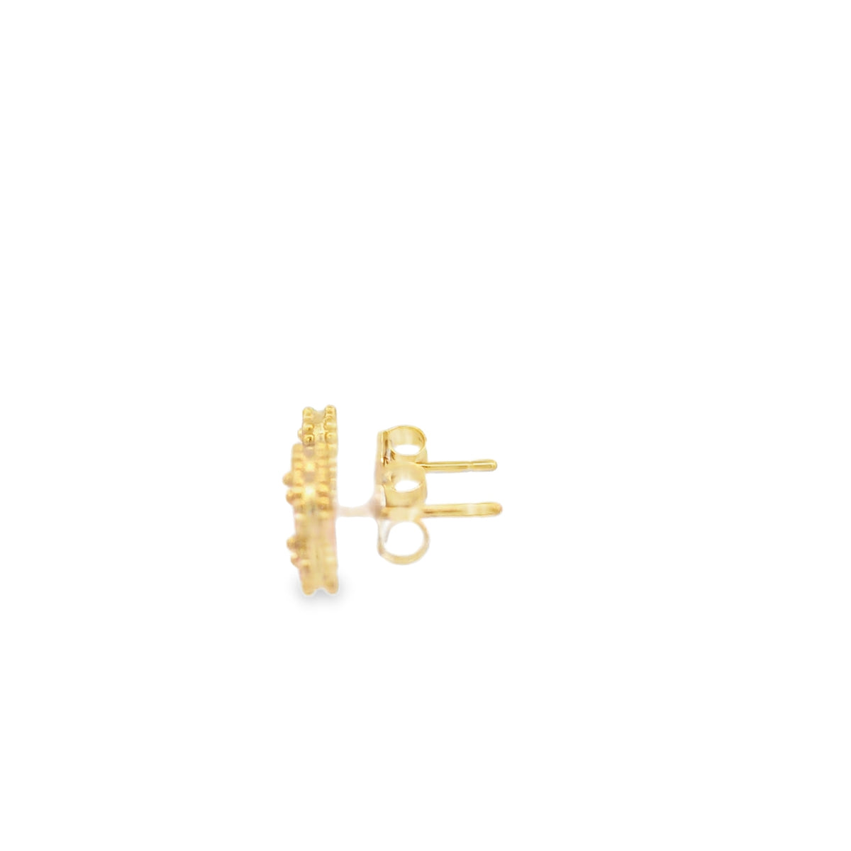 Pink Mother Pearl Clover Kids Earrings by KURY COLLECTION