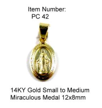 Virgen Milagrosa Pendant 12MM - SHOPKURY.COM
