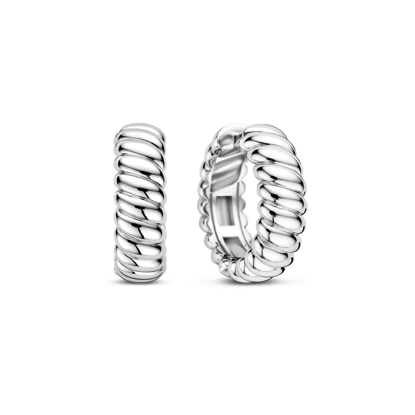 Marea Silver Huggie Earrings by TI SENTO