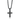 Black on Black Zirconia Cross Steel Necklace - SHOPKURY.COM