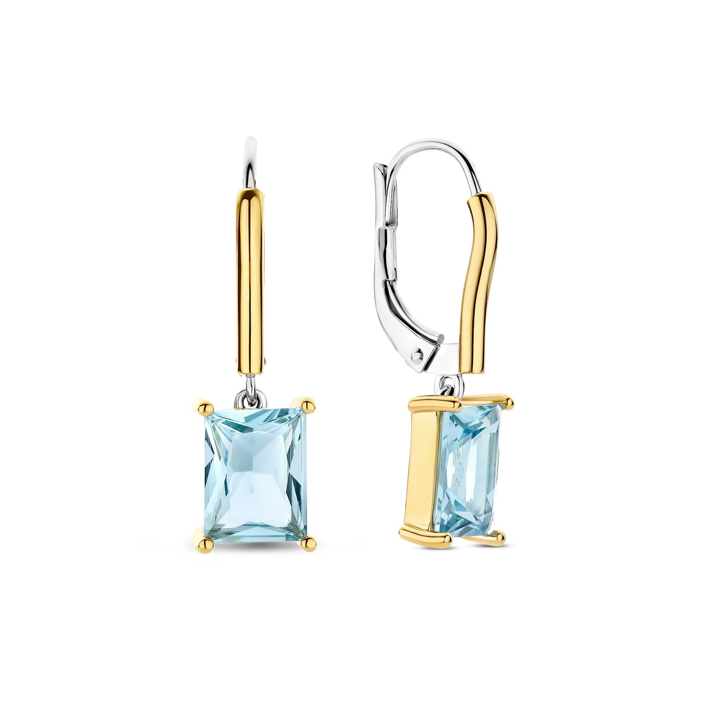 Rectangular Elegance Blue Earrings by TI SENTO