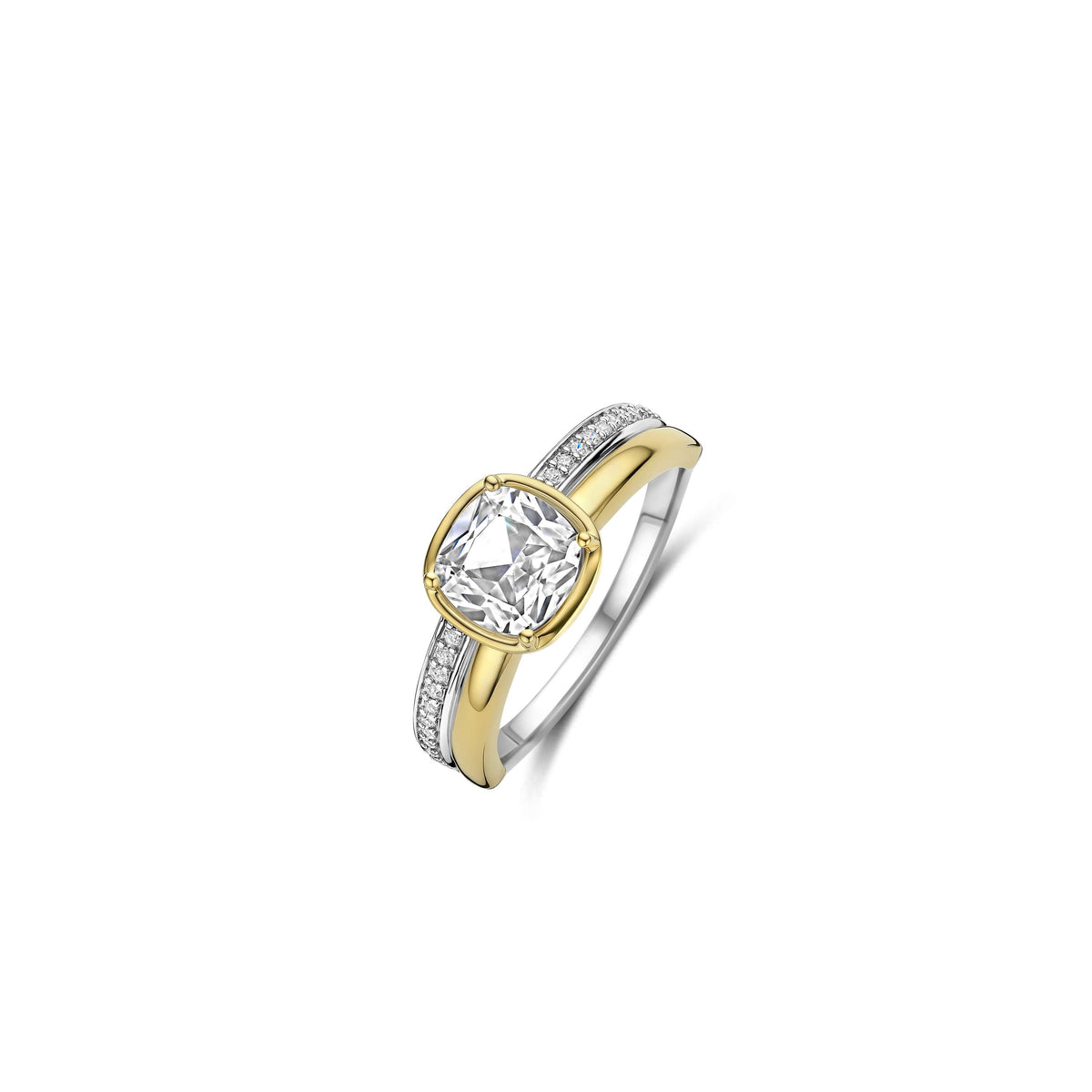 Cushion Zirconia Stack Ring by TI SENTO