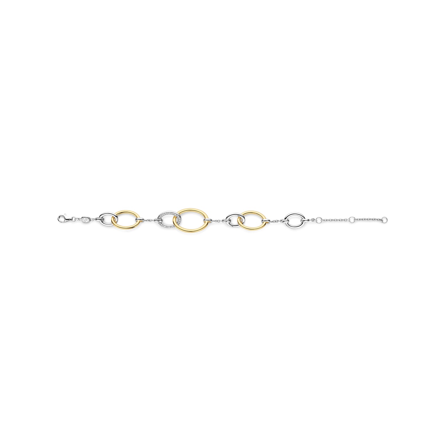 Oval Icon Two Tone Bracelet by TI SENTO