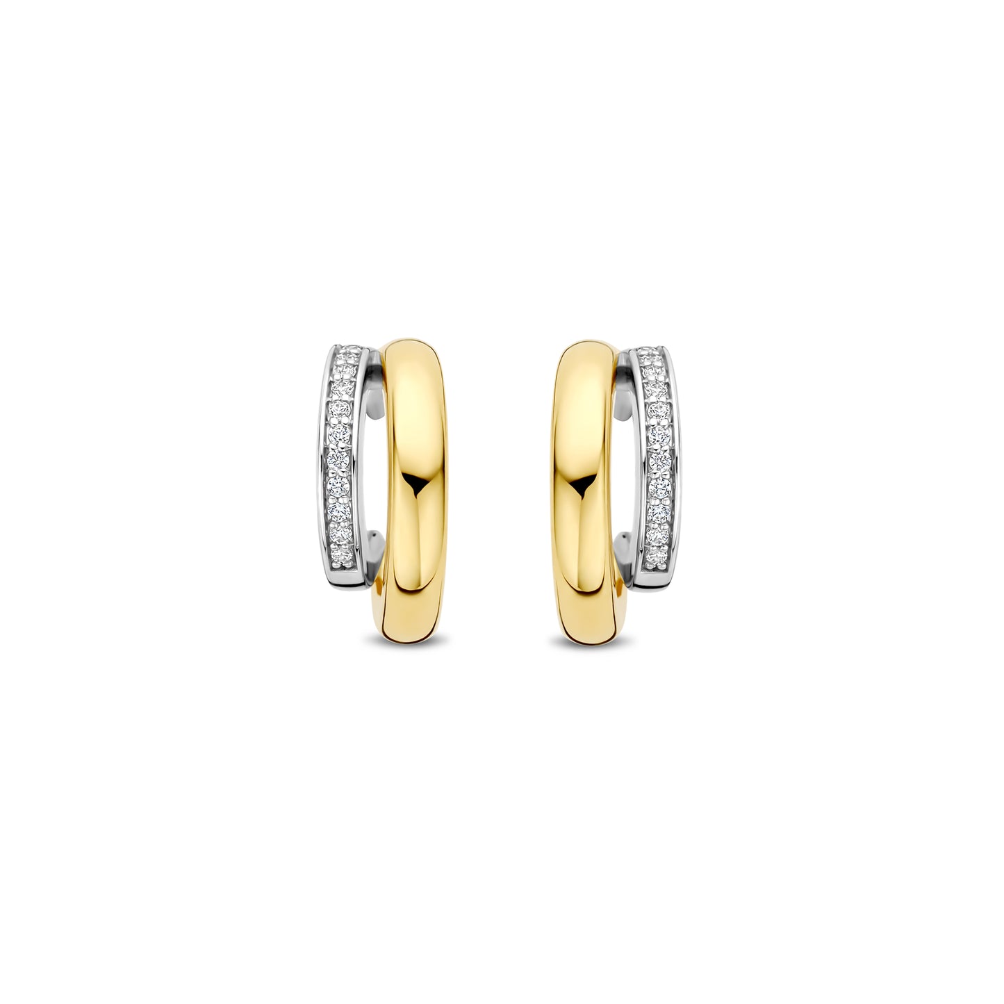 Parallel Lines Double Huggie Earrings - SHOPKURY.COM