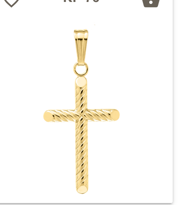 Twisted Cross 19MM Kids Necklace by KIDDIE 4 KIDS