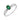 Emerald and Diamond Open Shank Ring - SHOPKURY.COM