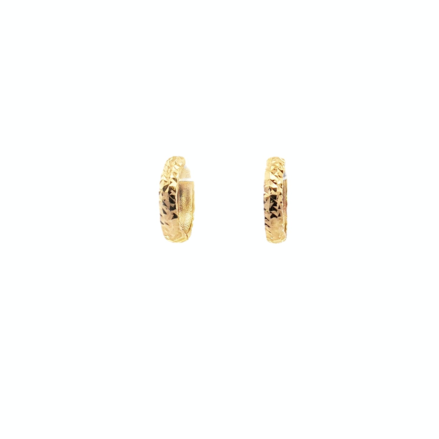 Diamond Cut 15MM Huggie Earrings - SHOPKURY.COM
