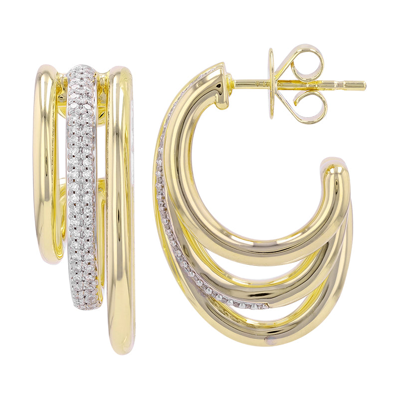 Three Hoop Effect Earrings - SHOPKURY.COM
