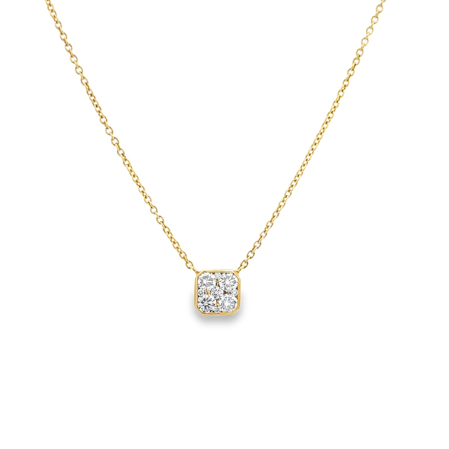 Square Diamond Necklace - SHOPKURY.COM