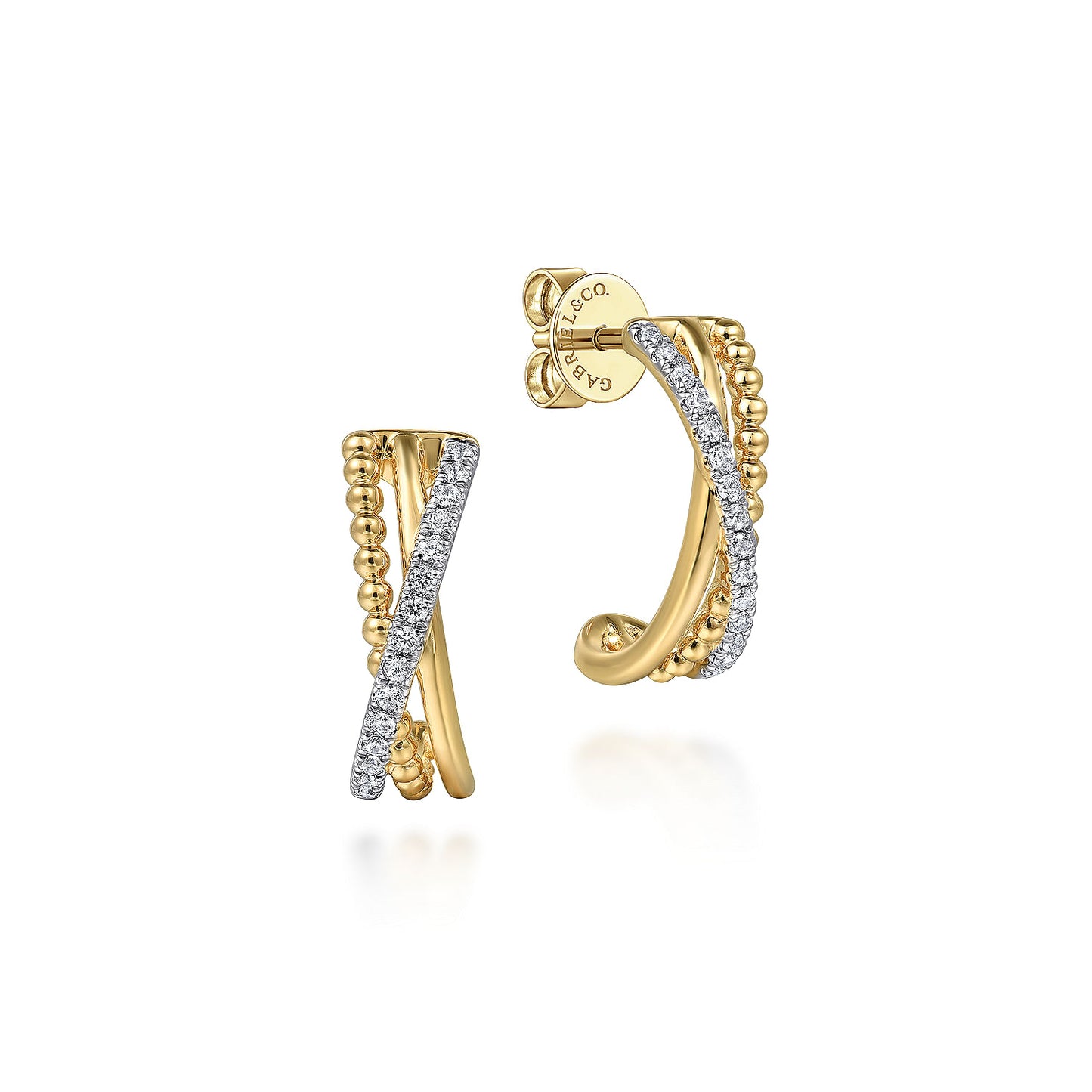 Half Huggie Diamonds 15MM Earrings - SHOPKURY.COM