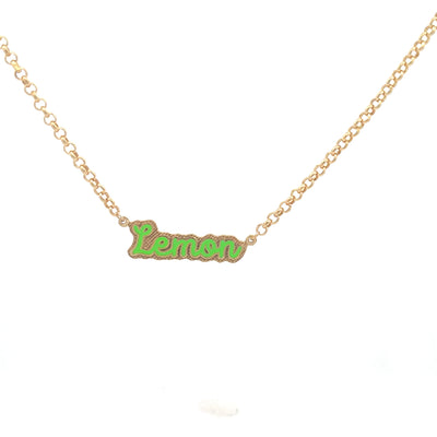 Personalized Name Necklace (Enamel) - SHOPKURY.COM