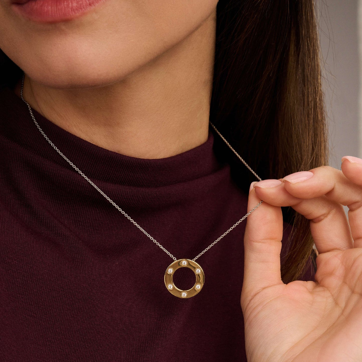 Speckled Zirconia Necklace by TI SENTO