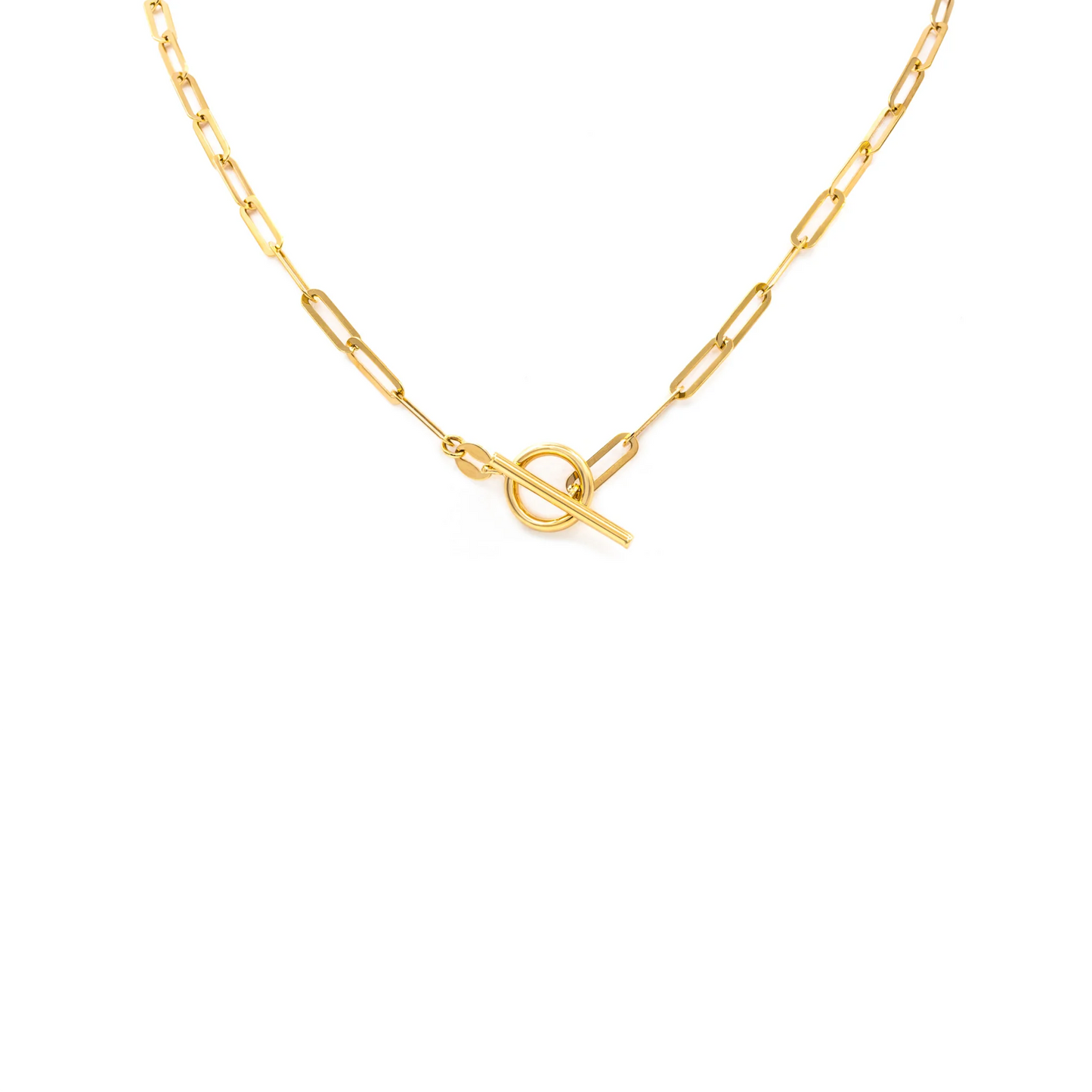 Toggle Clasp Paperclip Necklace - SHOPKURY.COM