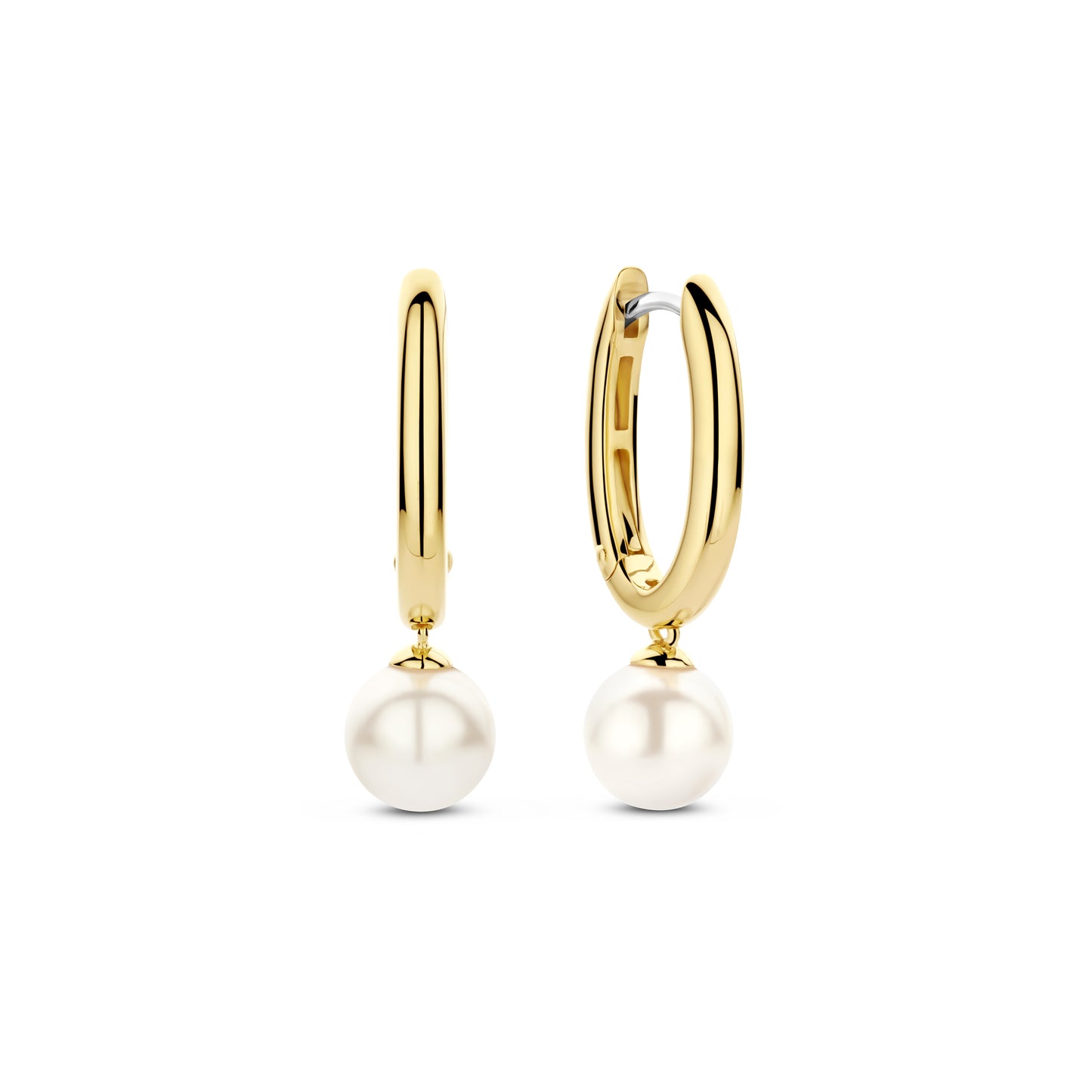 Golden Pearl Huggie Earrings - SHOPKURY.COM