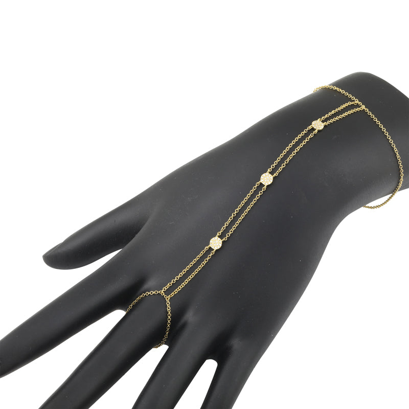 Pave Circles Diamond Hand Chain - SHOPKURY.COM