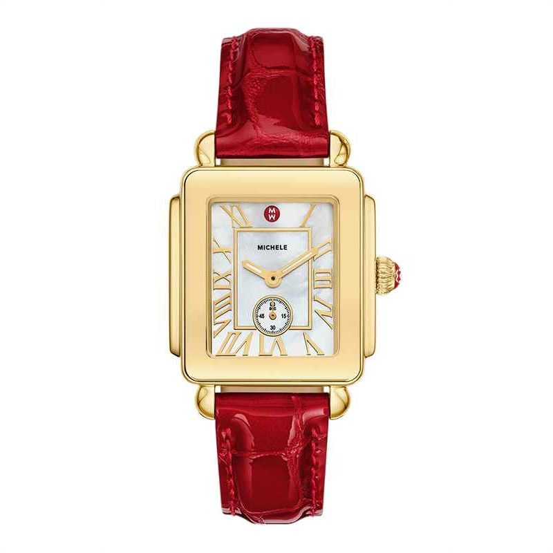 Deco Sport Red Ruby Leather 31MM Watch - SHOPKURY.COM