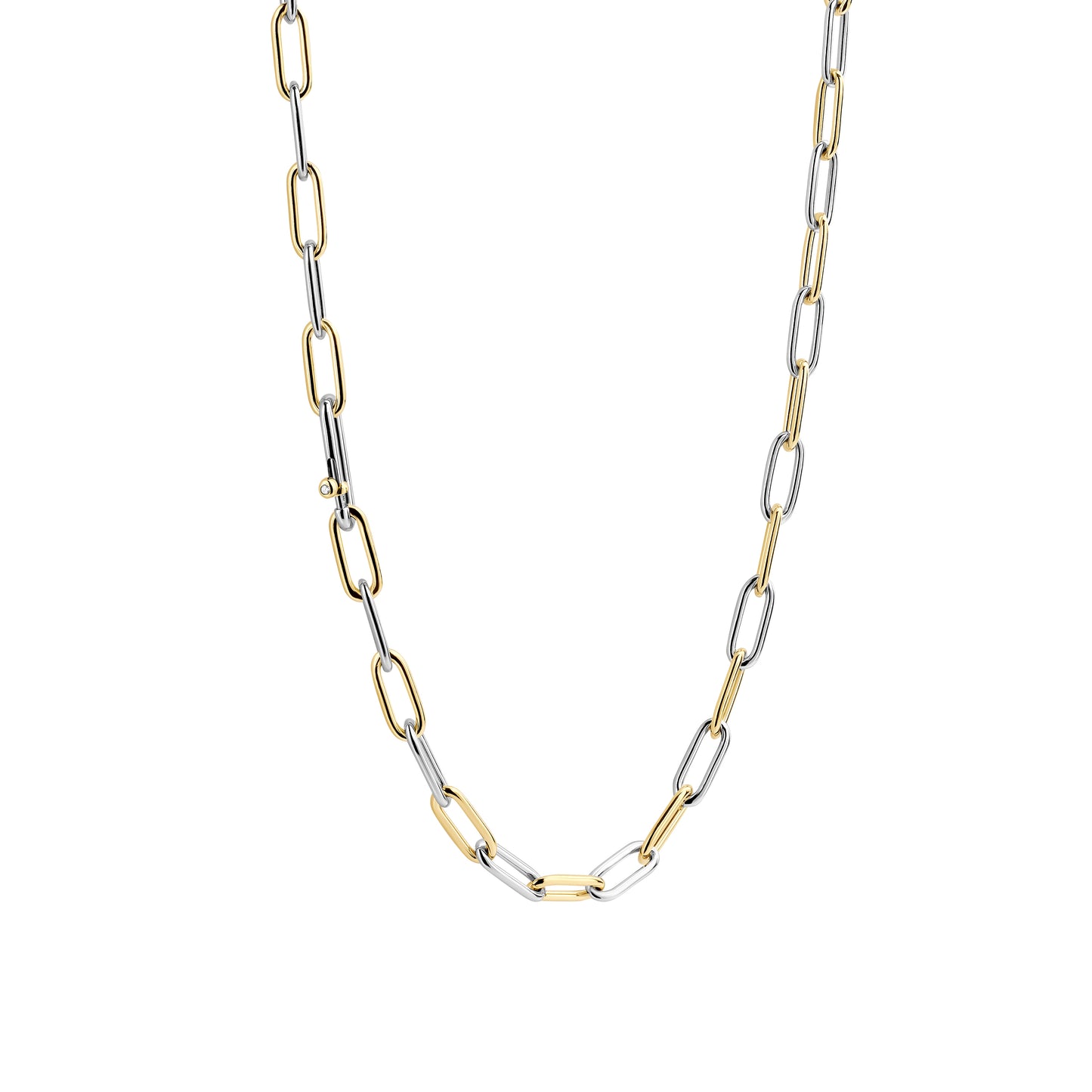 Paperclip Two Tone Necklace - SHOPKURY.COM